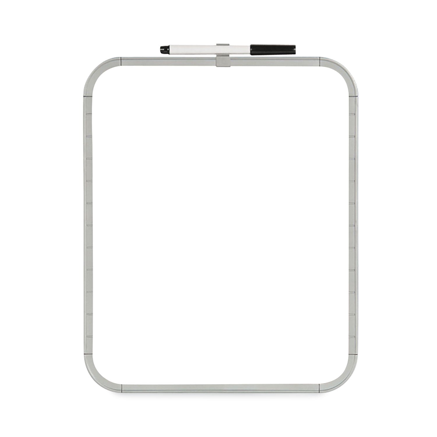 Magnetic Dry Erase Board, 11 x 14, White Surface, White Plastic Frame - 