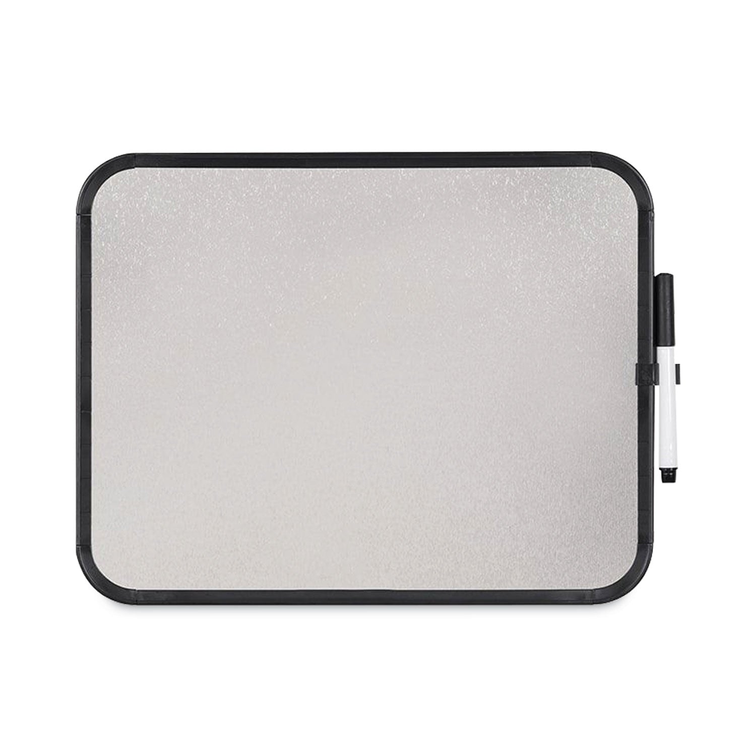 Magnetic Dry Erase Board, 11 x 14, White Surface, Black Plastic Frame - 