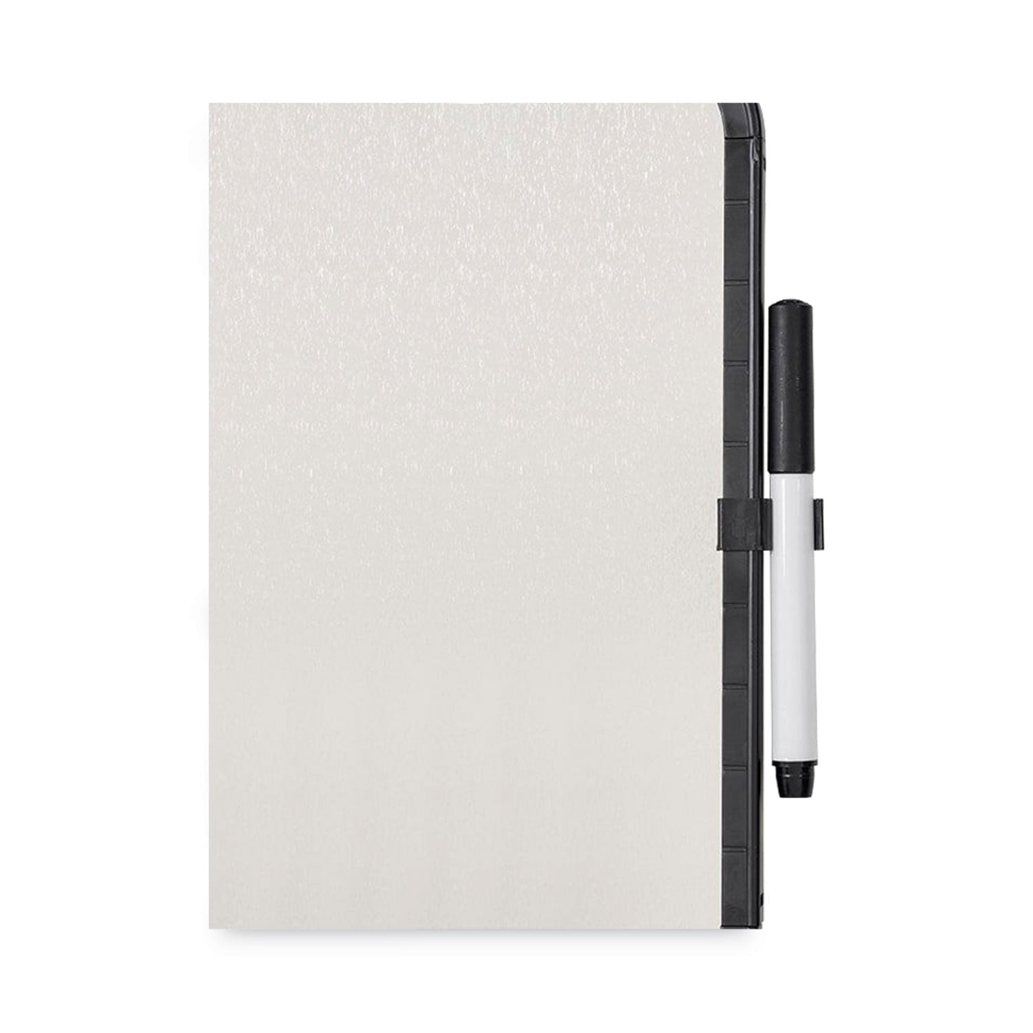 Magnetic Dry Erase Board, 11 x 14, White Surface, Black Plastic Frame - 