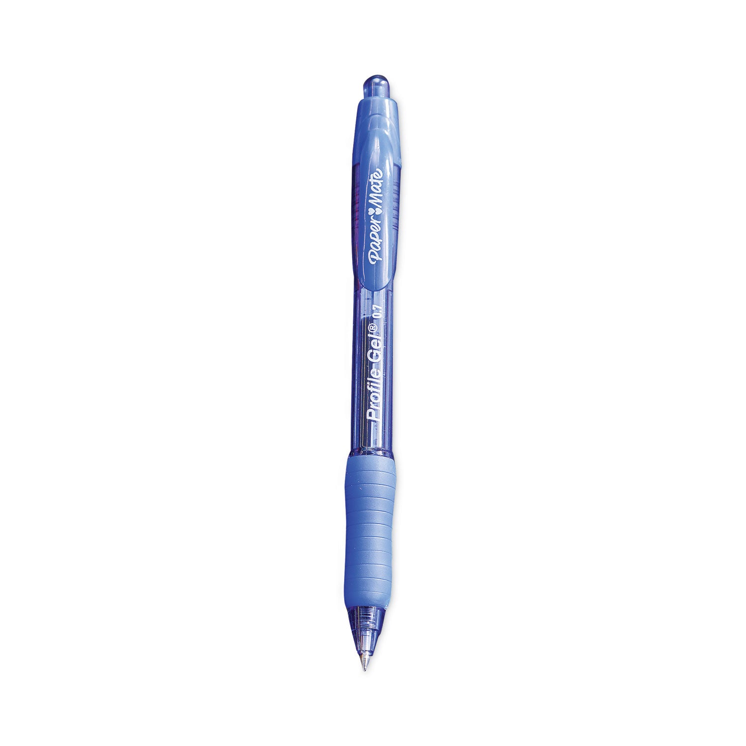 profile-gel-pen-retractable-fine-05-mm-blue-ink-translucent-blue-barrel-dozen_pap2102130 - 1