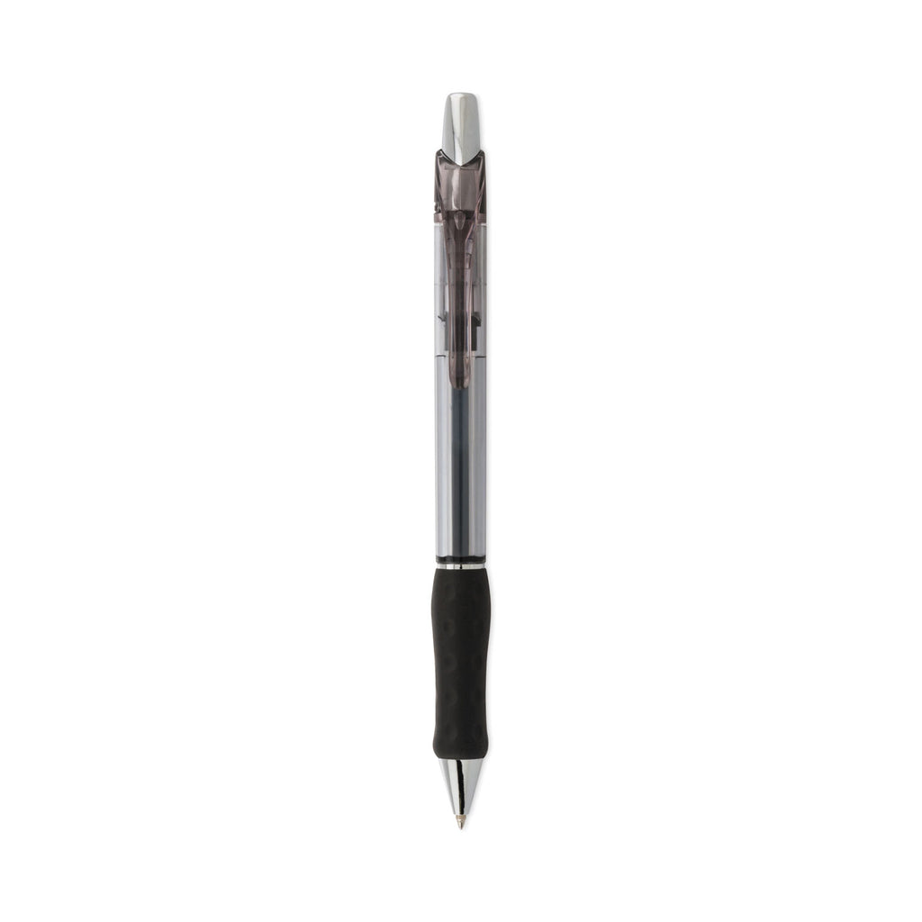 rsvp-super-rt-ballpoint-pen-retractable-medium-07-mm-black-ink-clear-black-barrel-dozen_penbx477a - 1