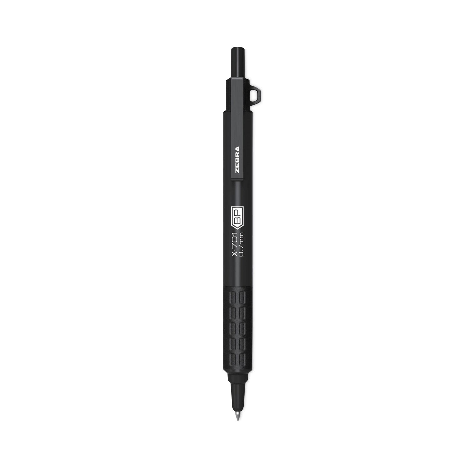 x-701-ballpoint-pen-retractable-fine-07-mm-black-ink-black-barrel_zeb29811 - 1