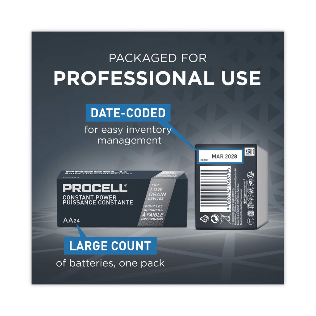 Duracell Procell Alkaline AA Battery Boxes of 24 - For Multipurpose - AA - 2100 mAh - 1.5 V DC - 144 / Carton