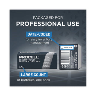 Duracell Procell Alkaline AA Battery Boxes of 24 - For Multipurpose - AA - 2100 mAh - 1.5 V DC - 144 / Carton