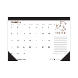 recycled-zodiac-desk-pad-calendar-zodiac-artwork-185-x-13-white-sheets-black-binding-corners-12-month-jan-dec-2024_hod1676 - 2