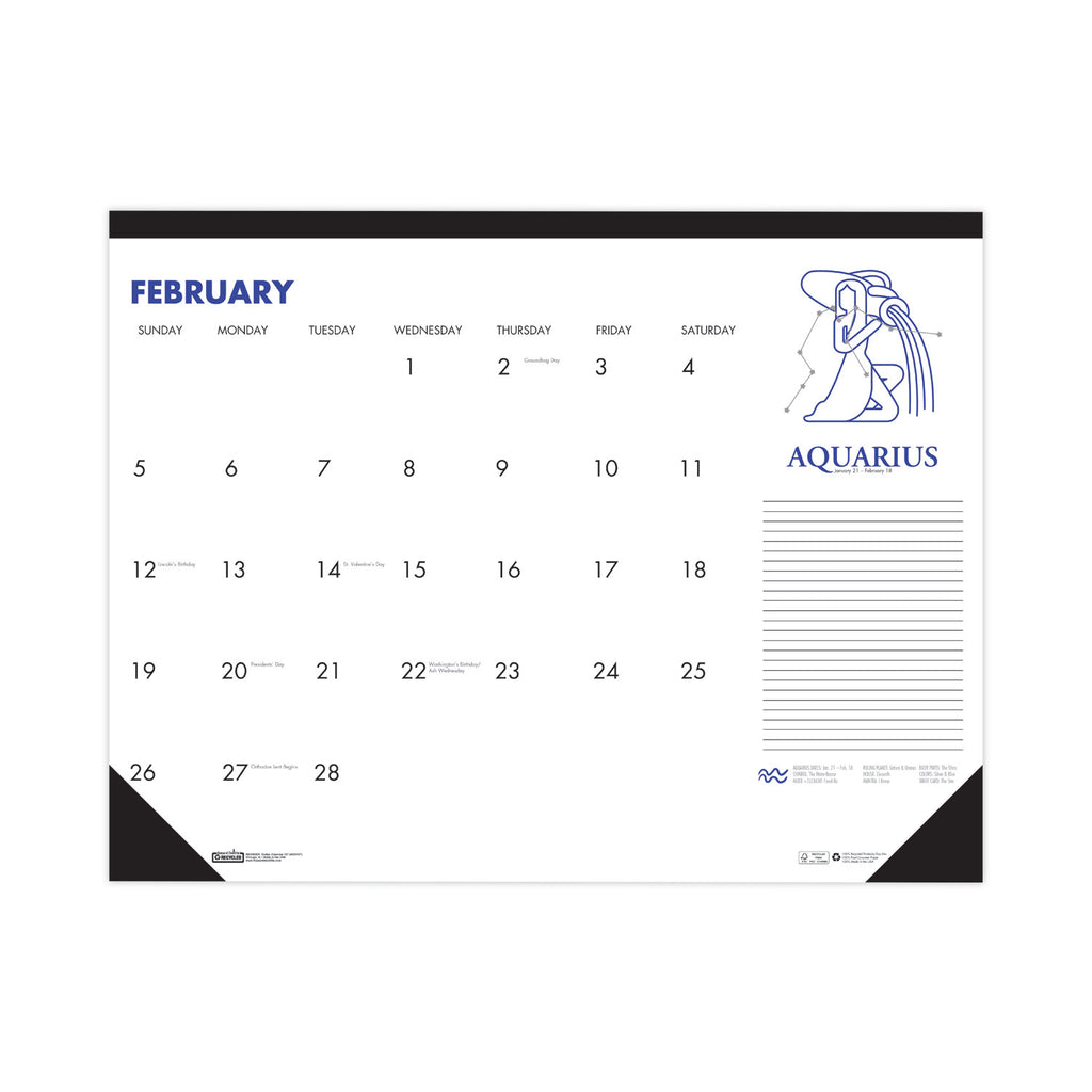 recycled-zodiac-desk-pad-calendar-zodiac-artwork-185-x-13-white-sheets-black-binding-corners-12-month-jan-dec-2024_hod1676 - 3