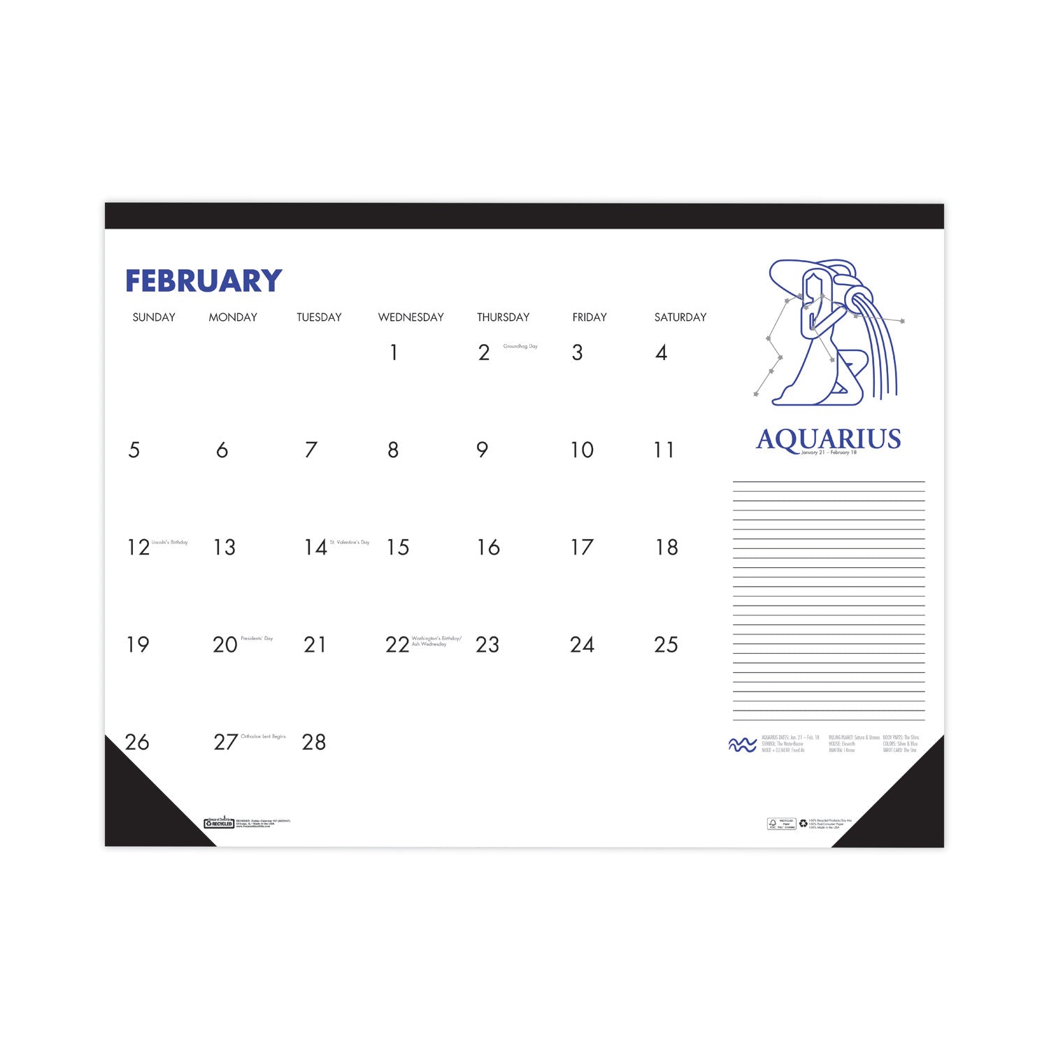 recycled-zodiac-desk-pad-calendar-zodiac-artwork-185-x-13-white-sheets-black-binding-corners-12-month-jan-dec-2024_hod1676 - 3