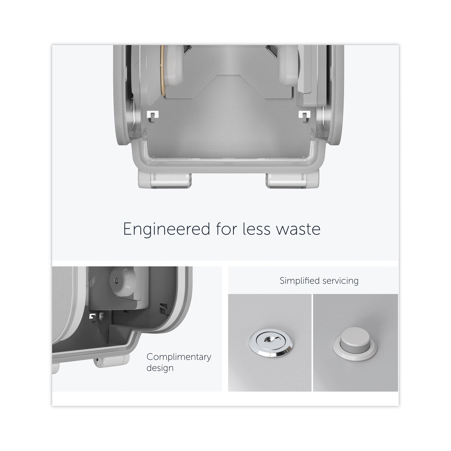 ICON Coreless Standard Roll Toilet Paper Dispenser, 7.18 x 13.37 x 7.06, White Mosaic