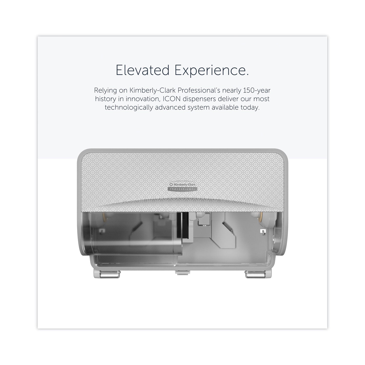 ICON Coreless Standard Roll Toilet Paper Dispenser, 8.43 x 13 x 7.25, White Mosaic