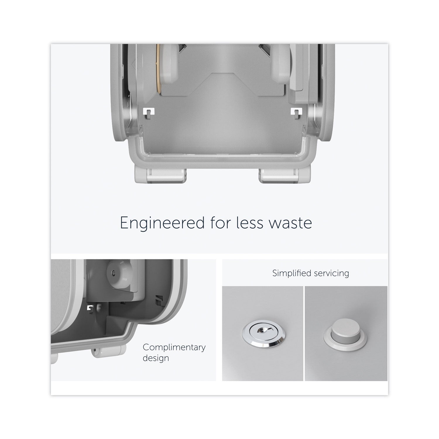 ICON Coreless Standard Roll Toilet Paper Dispenser, 7.18 x 13.37 x 7.06, Silver Mosaic