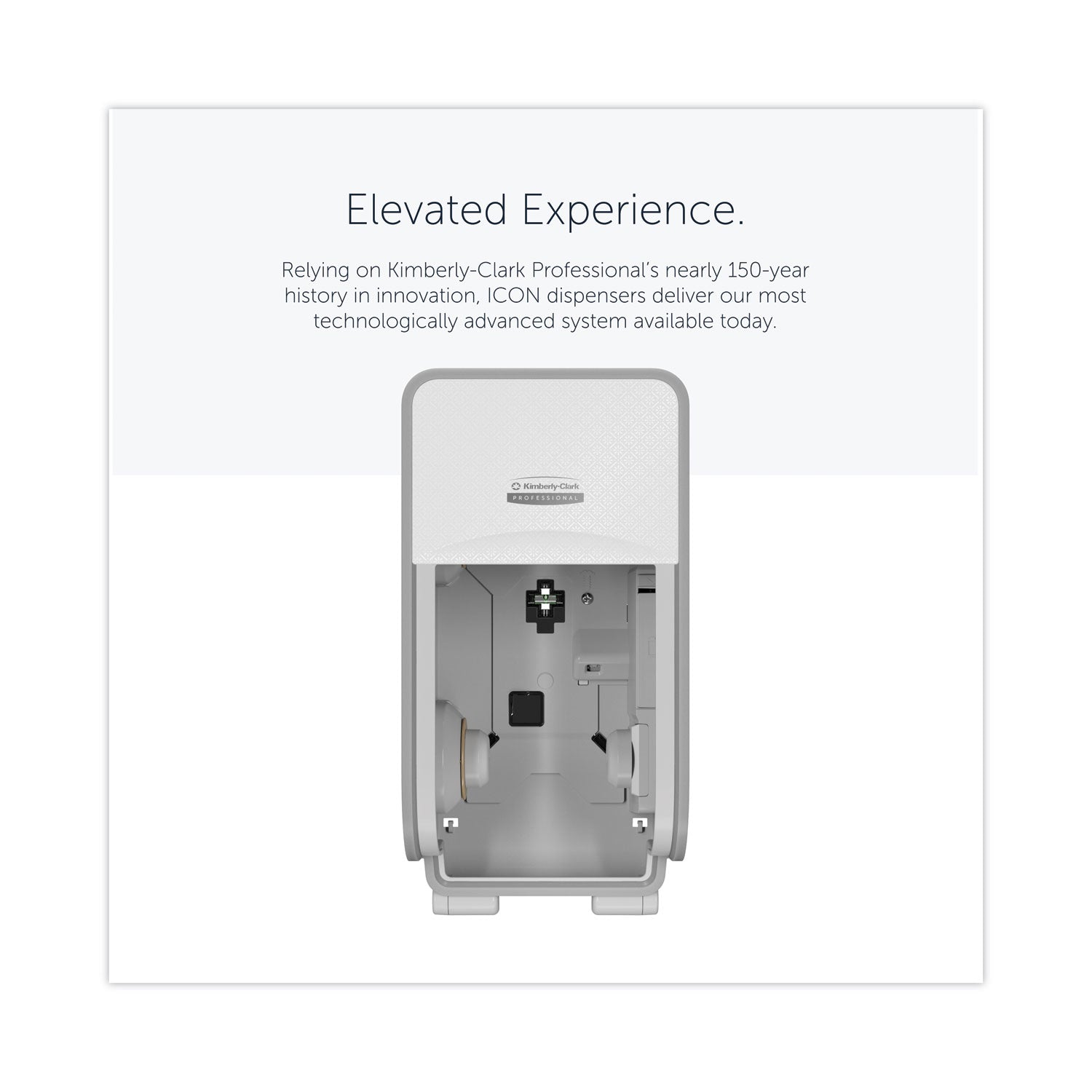 ICON Coreless Standard Roll Toilet Paper Dispenser, 7.18 x 13.37 x 7.06, White Mosaic