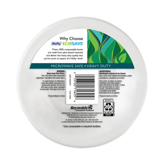 ECOSAVE Tableware, Plate, Bagasse, 6.75" dia, White, 30/Pack