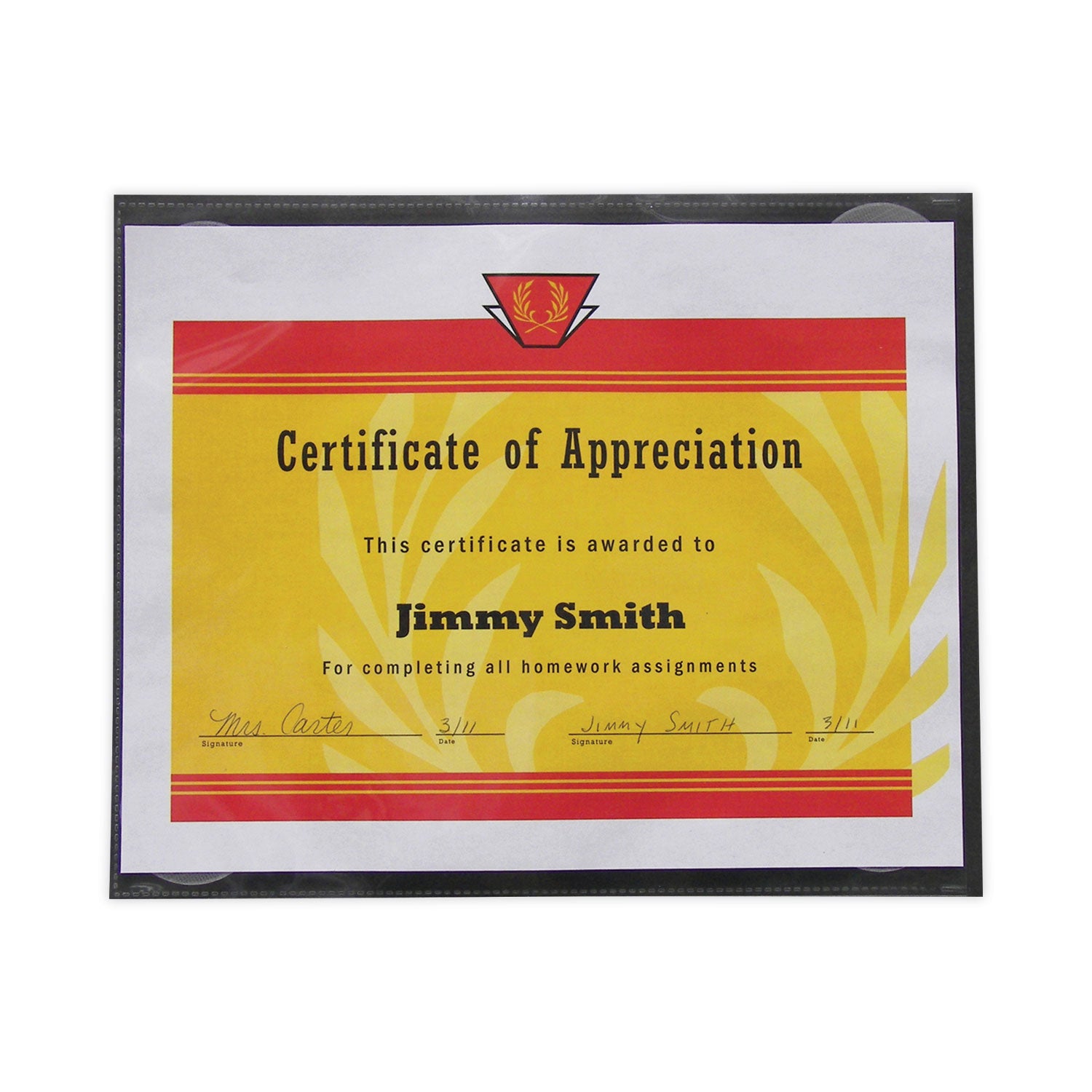 Cubicle Keepers Hook and Loop-Backed Display, 9.2 x 11.41, Velcro Mount, Clear, 2/Pack - 