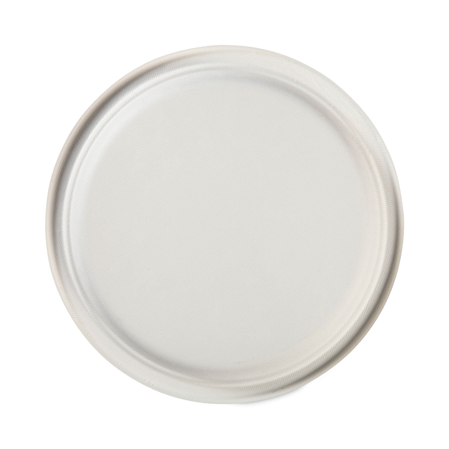 ECOSAVE Tableware, Plate, Bagasse, 10.13" dia, White, 16/Pack