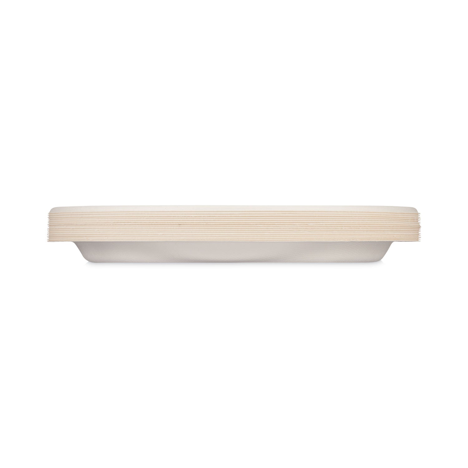 ECOSAVE Tableware, Plate, Bagasse, 6.75" dia, White, 30/Pack, 12 Packs/Carton