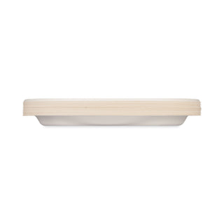 ECOSAVE Tableware, Plate, Bagasse, 10.13" dia, White, 16/Pack, 12 Packs/Carton