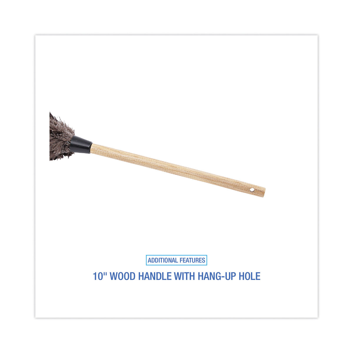 Professional Ostrich Feather Duster, 10" Handle