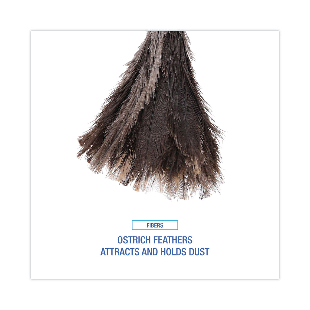 Professional Ostrich Feather Duster, 13" Handle