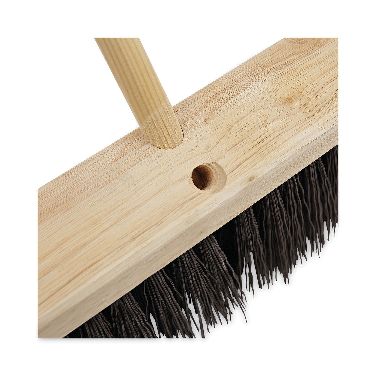 Tapered End Broom Handle, Lacquered Pine, 1.13" dia x 60", Natural - 