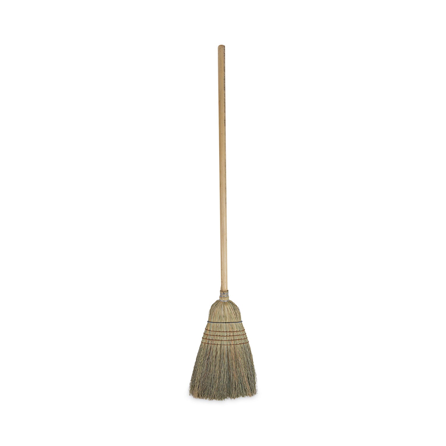 Warehouse Broom, Corn Fiber Bristles, 56" Overall Length, Natural, 12/Carton - 