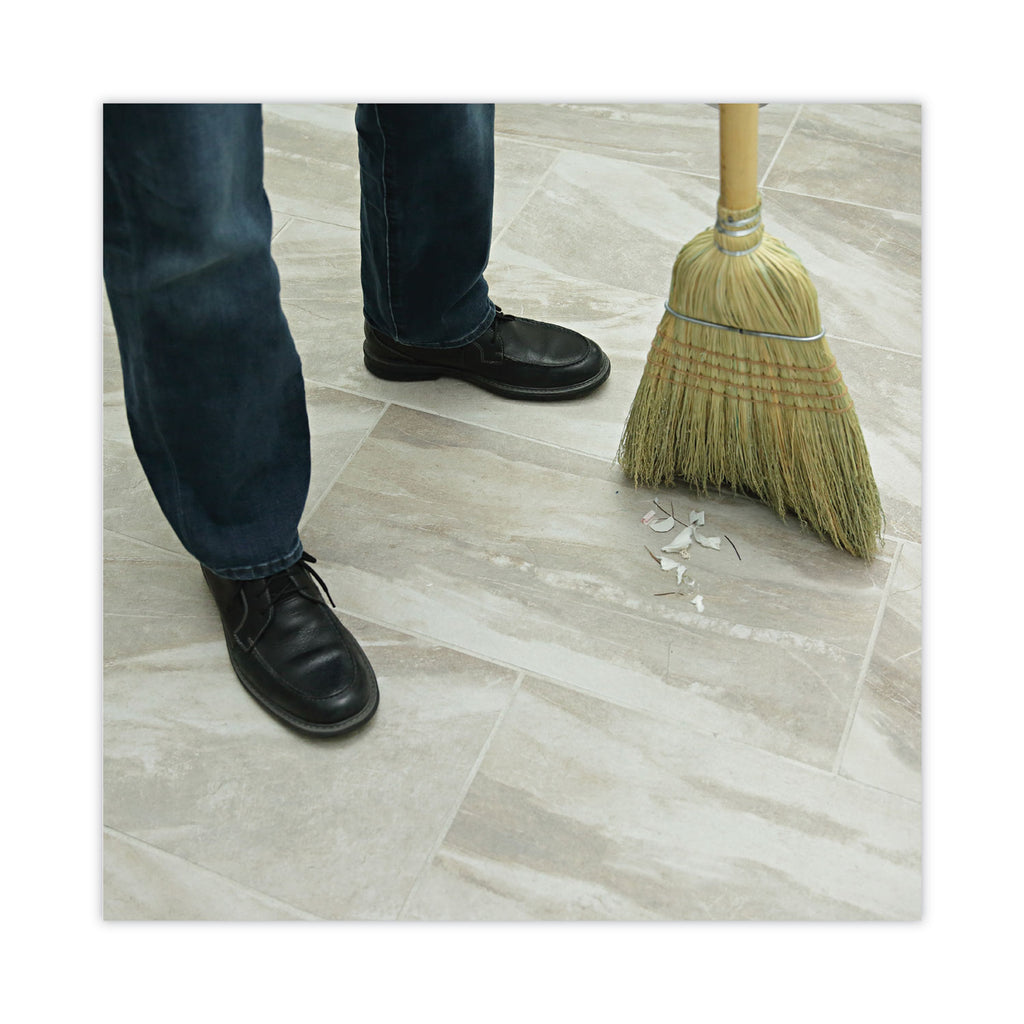 Warehouse Broom, Corn Fiber Bristles, 56" Overall Length, Natural, 12/Carton