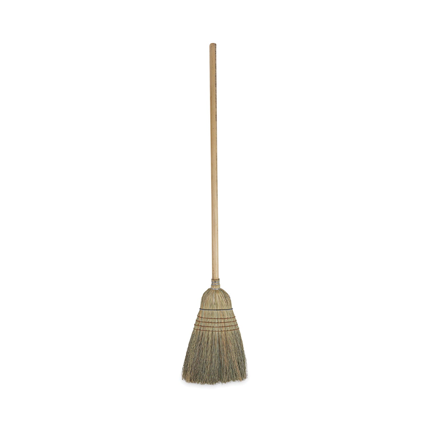 Warehouse Broom, Corn Fiber Bristles, 56" Overall Length, Natural - 