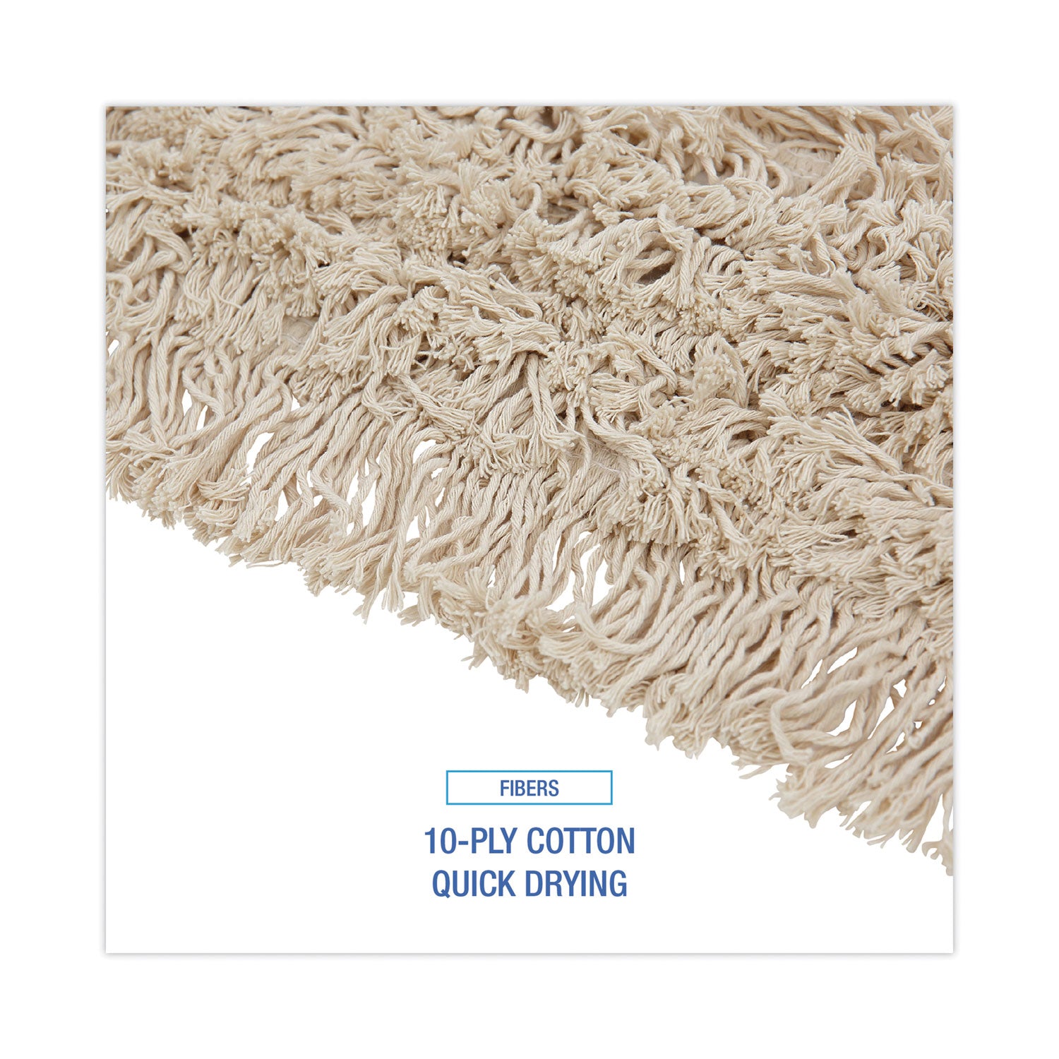 Mop Head, Dust, Cotton, 18 x 3, White - 