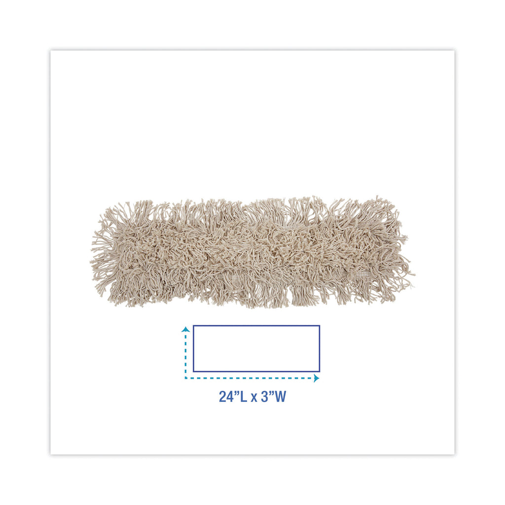 Mop Head, Dust, Cotton, 24 x 3, White