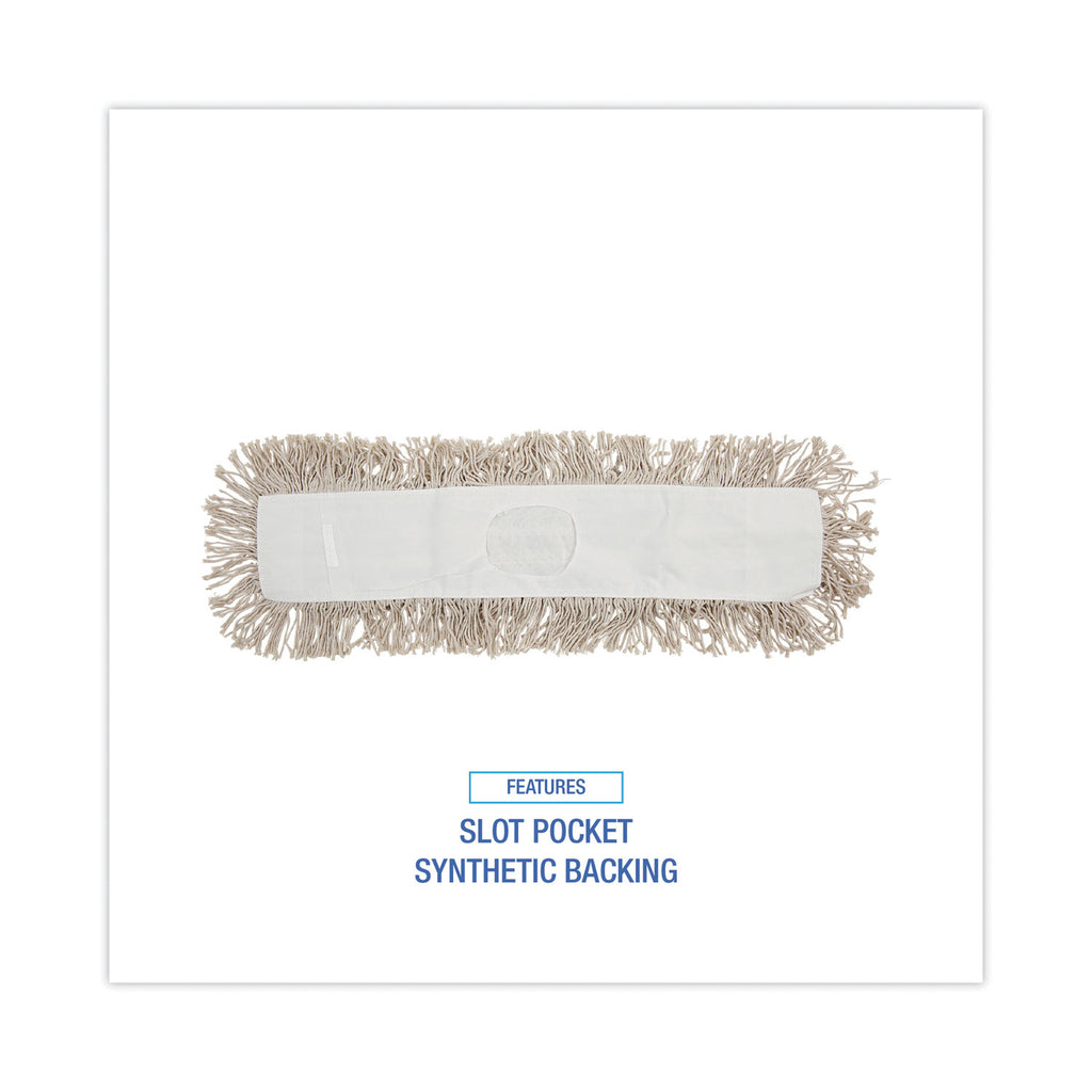 Mop Head, Dust, Cotton, 24 x 3, White