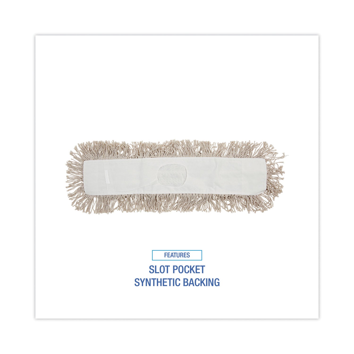 Mop Head, Dust, Cotton, 24 x 3, White - 