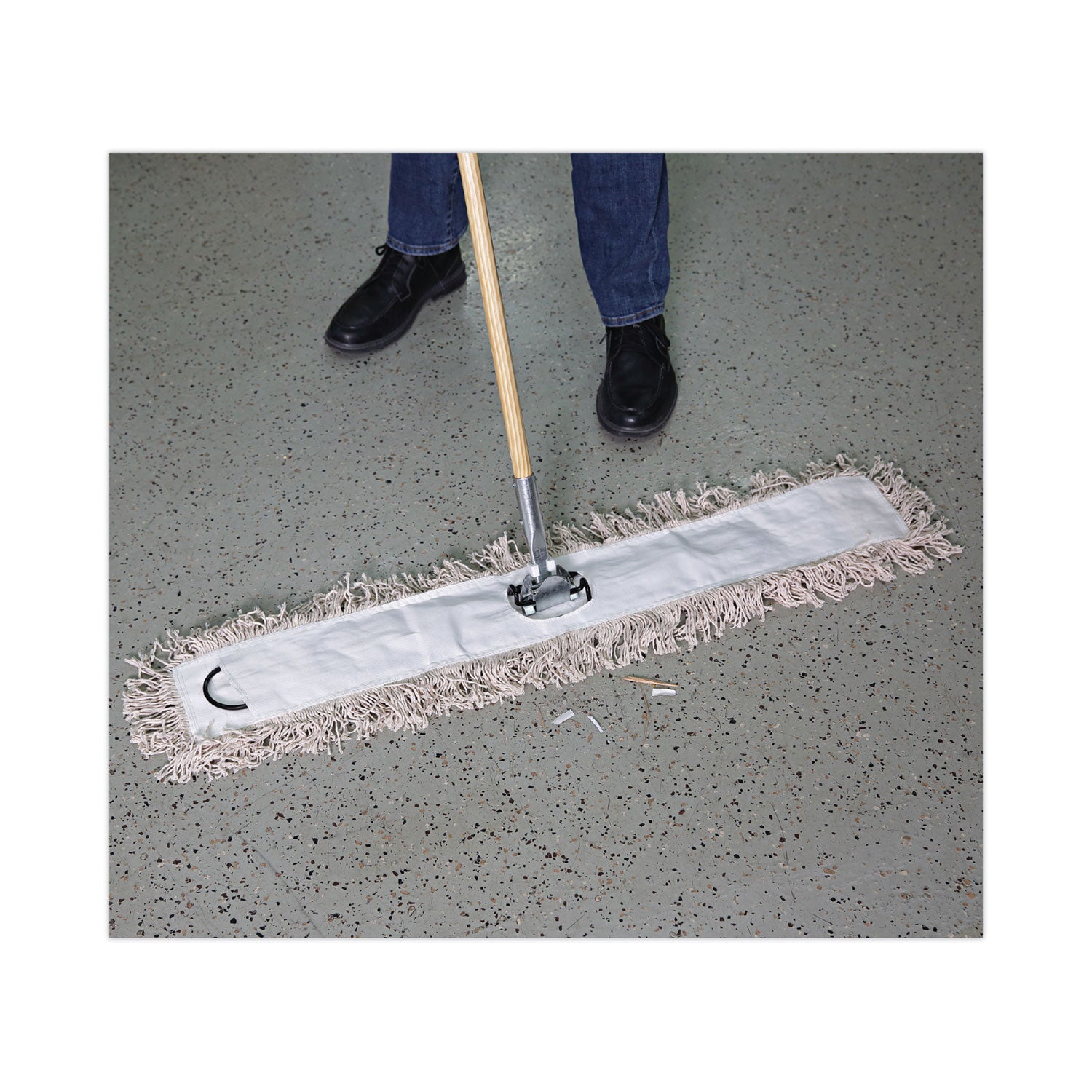 Mop Head, Dust, Cotton, 36 x 3, White