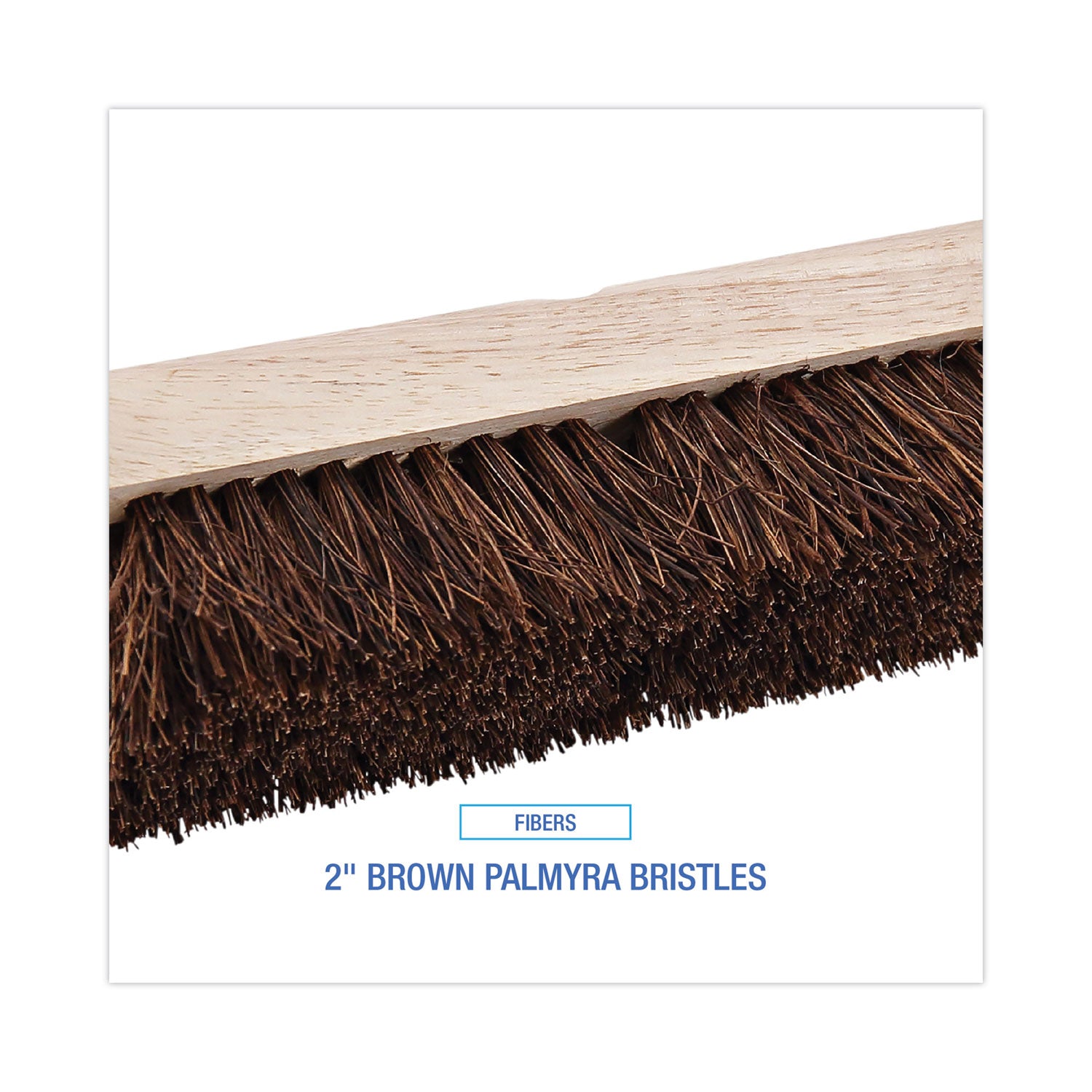 Deck Brush Head, 2" Brown Palmyra Bristles, 10" Brush - 