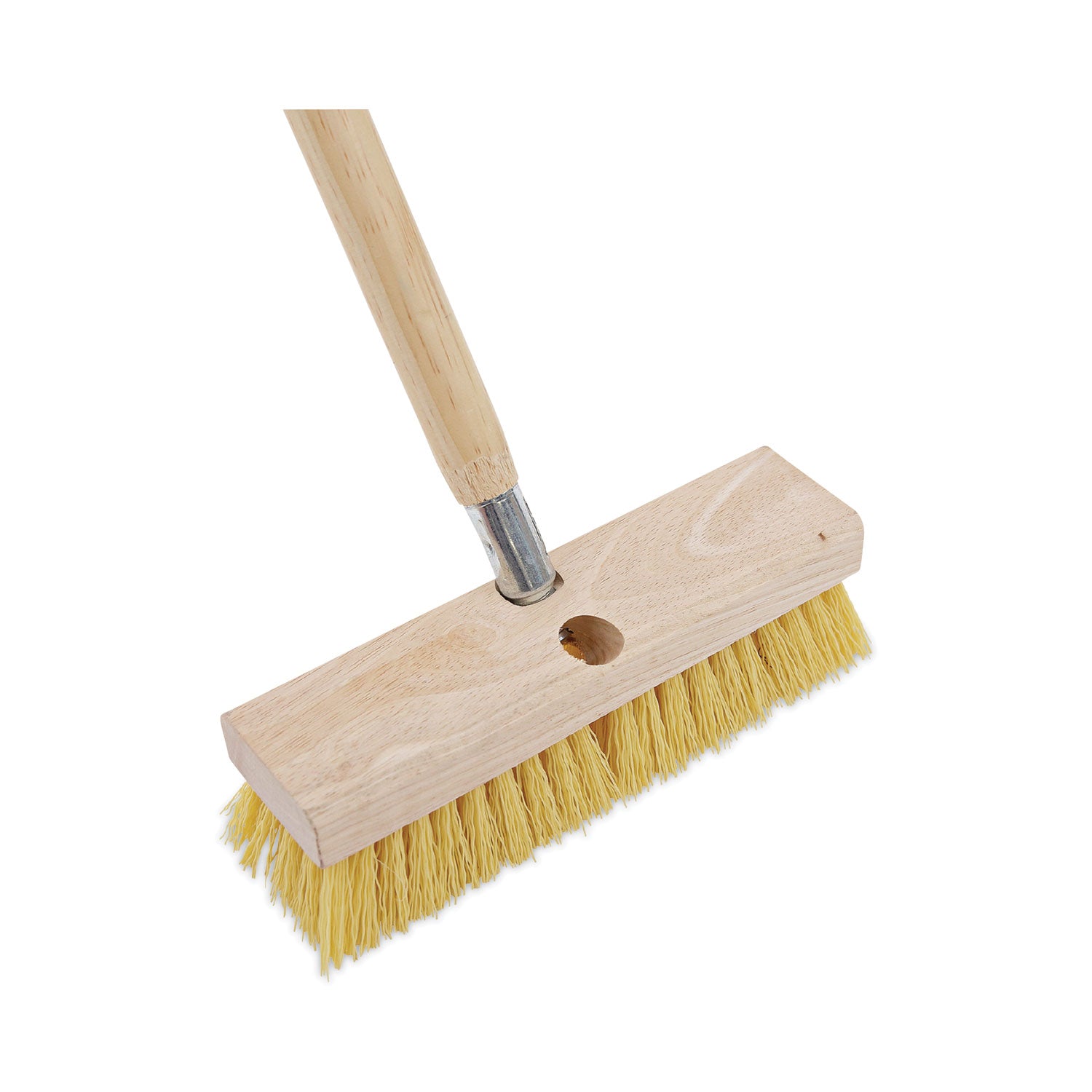 Deck Brush Head, 2" Cream Polypropylene Bristles, 10" Brush - 