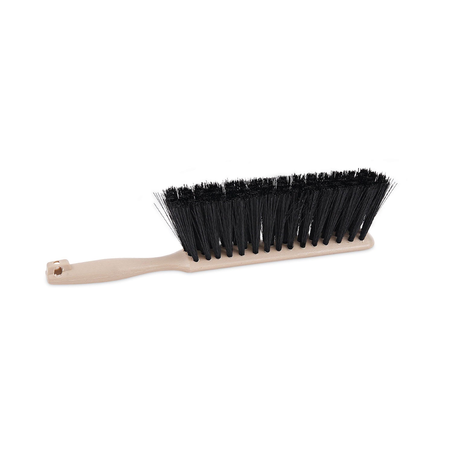 Counter Brush, Black Polypropylene, 4.5" Brush, 3.5" Tan Plastic Handle - 