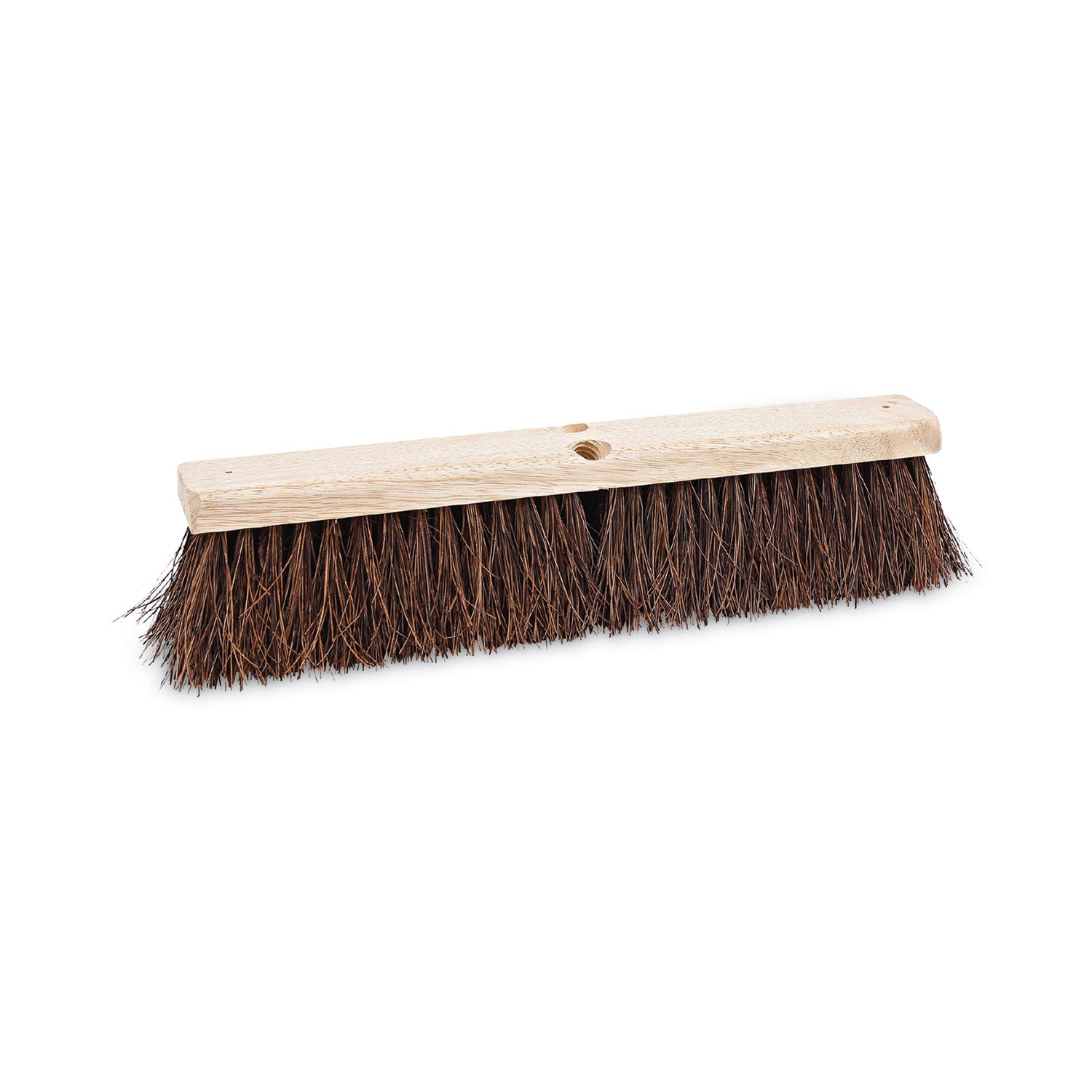 Floor Brush Head, 3.25" Natural Palmyra Fiber Bristles, 18" Brush - 