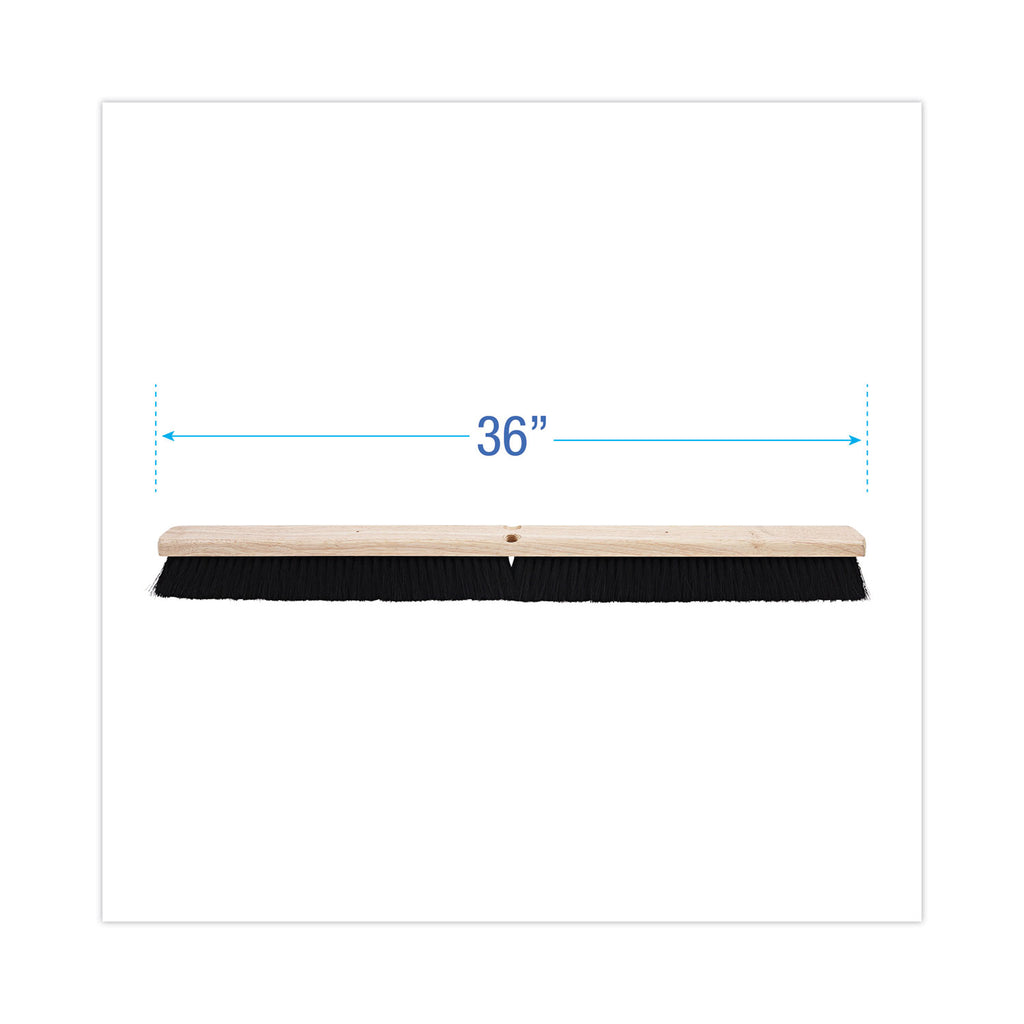 Floor Brush Head, 2.5" Black Tampico Fiber Bristles, 36" Brush