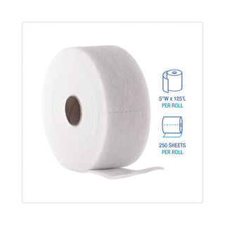 TrapEze Disposable Dusting Sheets, 5" x 125 ft, White, 250 Sheets/Roll, 2 Rolls/Carton