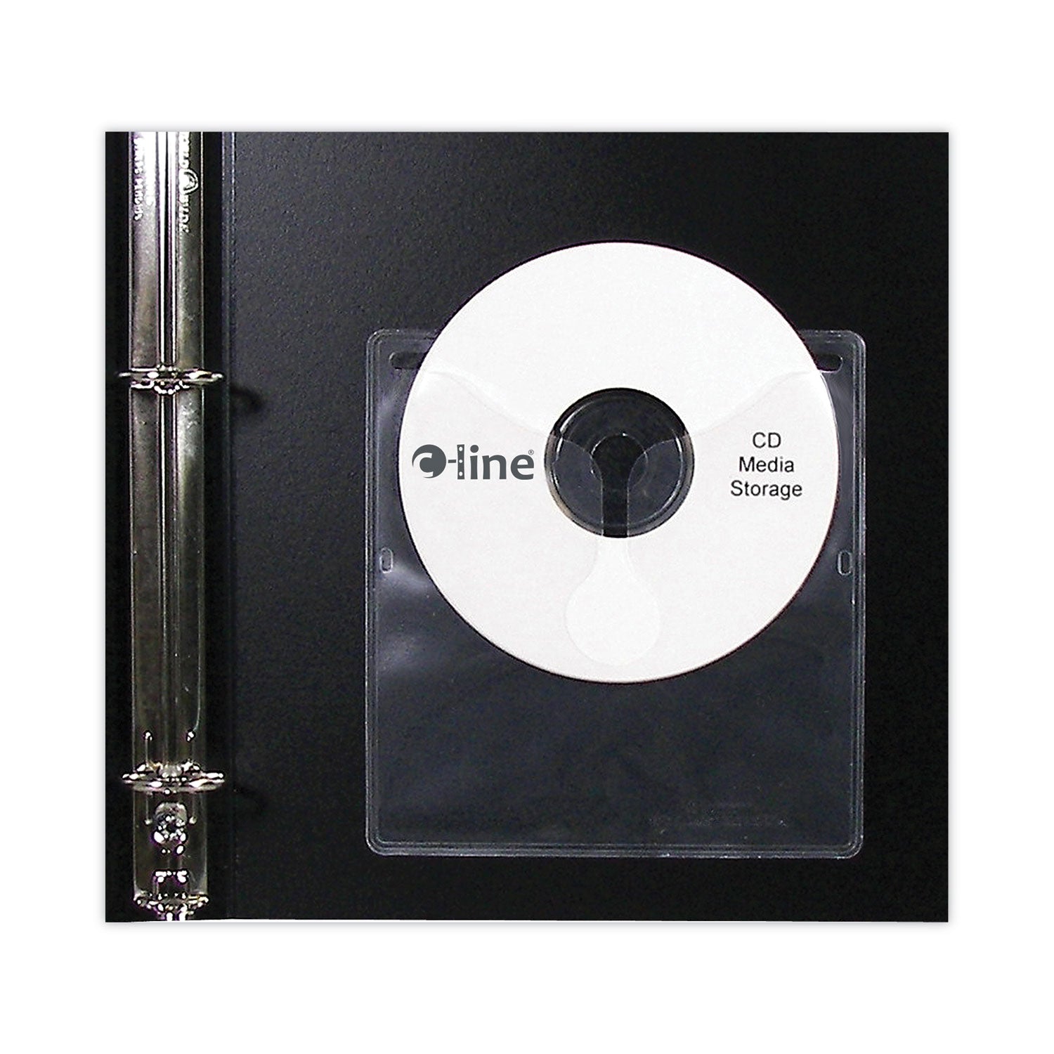 Self-Adhesive CD Holder, 1 Disc Capacity, Clear, 10/Pack - 