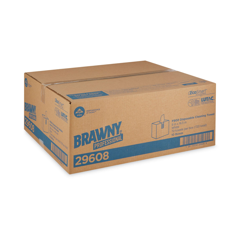FLAX 900 Heavy Duty Cloths, 9 x 16 1/2, White, 72/Box