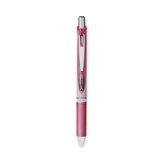 EnerGel RTX Gel Pen, Retractable, Medium 0.7 mm, Black Ink, Pink/Silver Barrel, 3/Pack - 