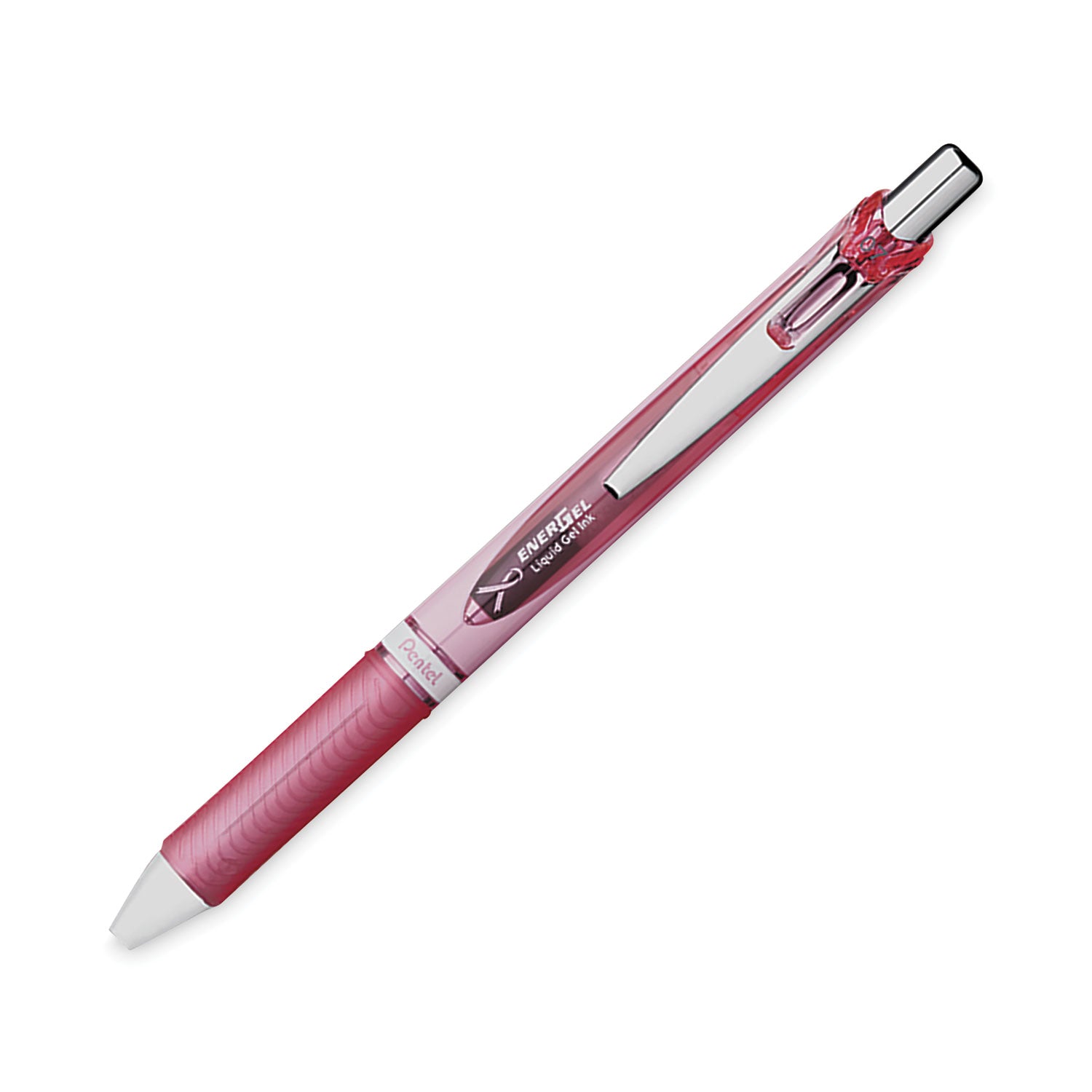 EnerGel RTX Gel Pen, Retractable, Medium 0.7 mm, Black Ink, Pink/Silver Barrel, 3/Pack - 