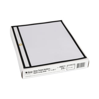 Shop Ticket Holders, Stitched, Sides Clear, 50 Sheets, 11 x 8.5, 25/Box - 