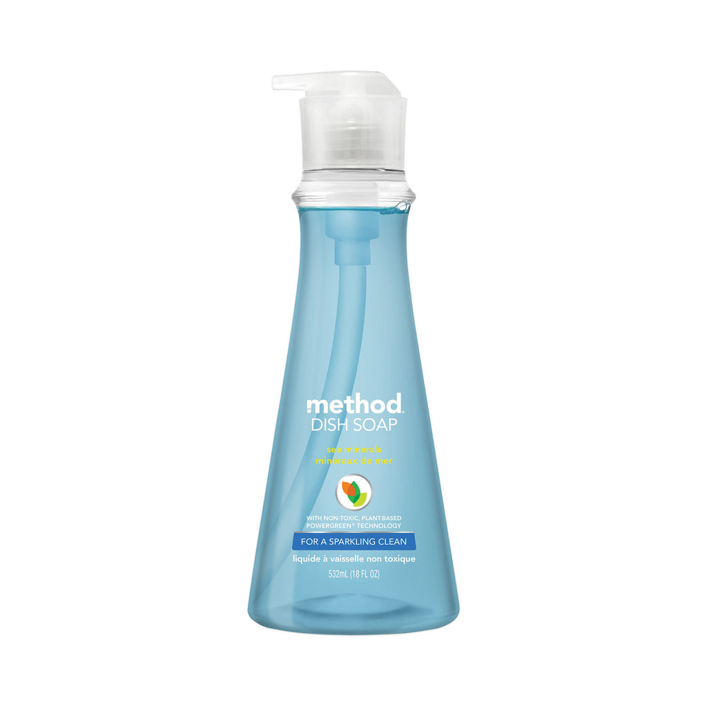 Dish Soap Pump, Hour-Glass Bottle Shape, Sea Minerals Scent, 18 oz Pump Bottle