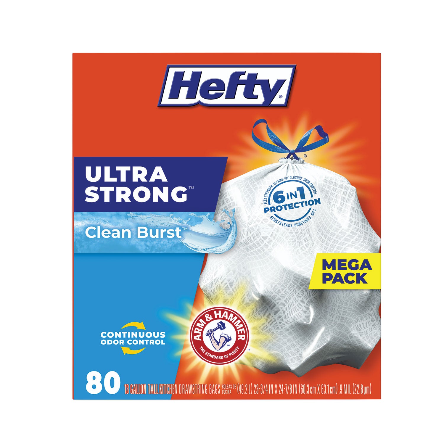 ultra-strong-scented-tall-white-kitchen-bags-13-gal-09-mil-2475-x-2488-white-80-bags-box-3-boxes-carton_pcte88356ct - 1