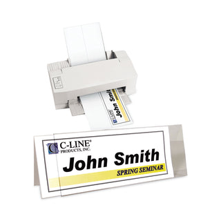 Tent Card Holders, 4.25 x 11.7, Rigid Heavyweight Clear Plastic, 25/Box