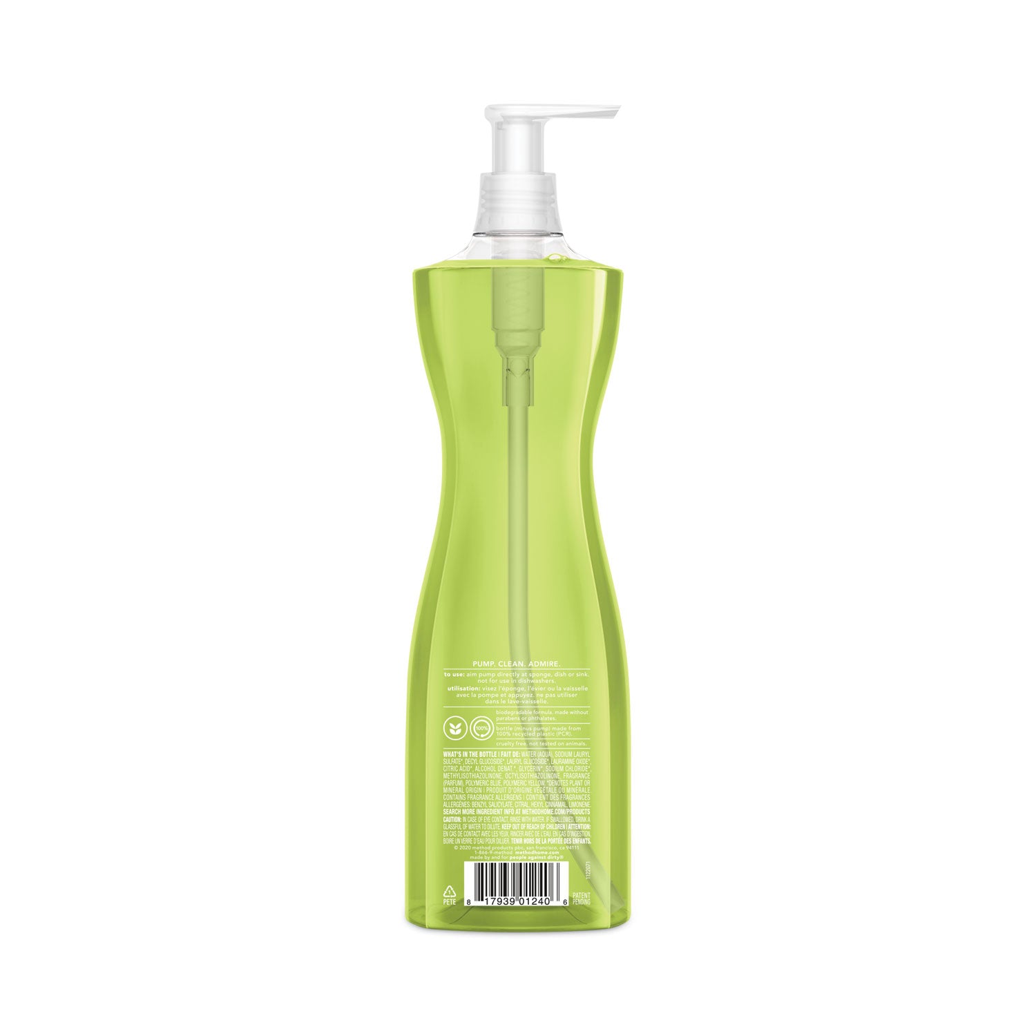 Dish Soap, Lime and Sea Salt, 18 oz Pump Bottle
