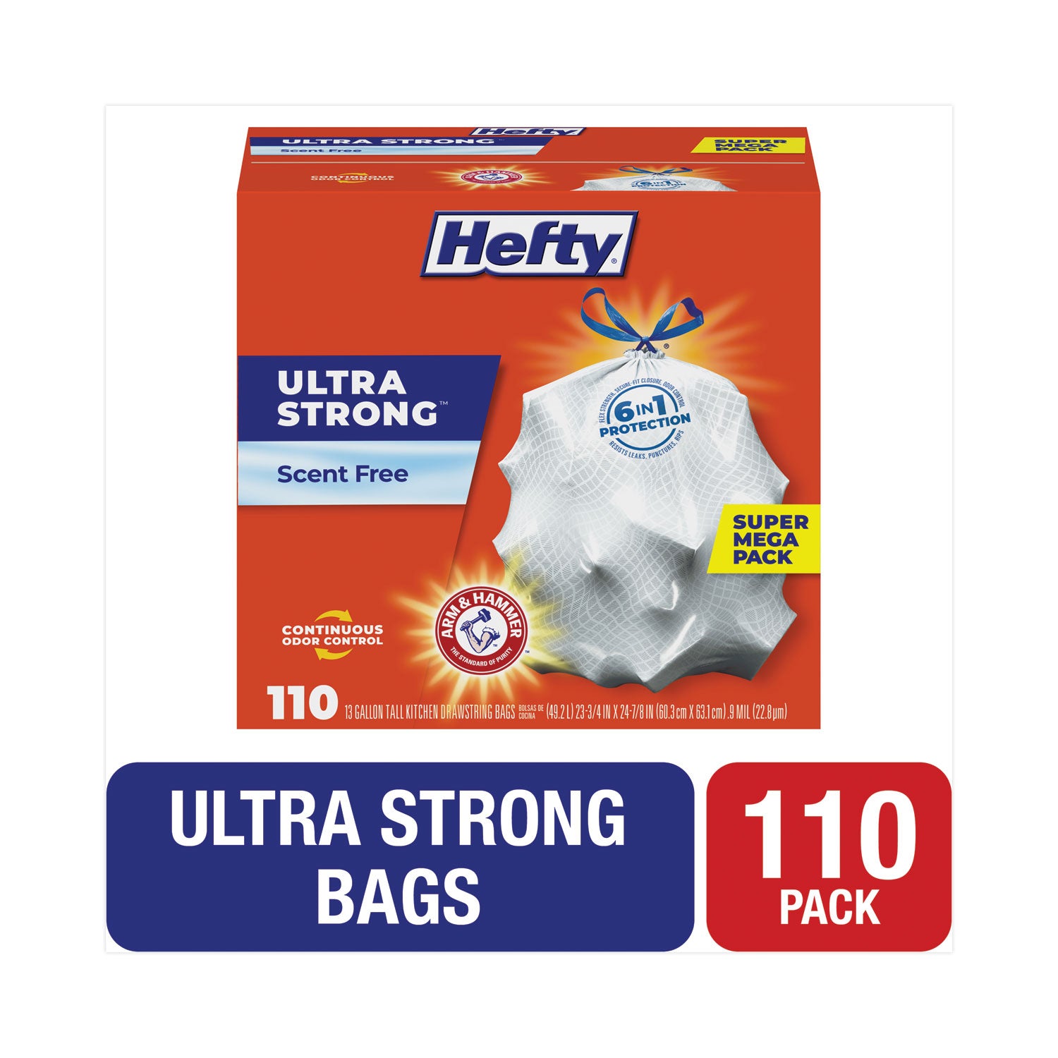 ultra-strong-tall-kitchen-and-trash-bags-13-gal-09-mil-2375-x-2488-white-110-box_pcte88368 - 1