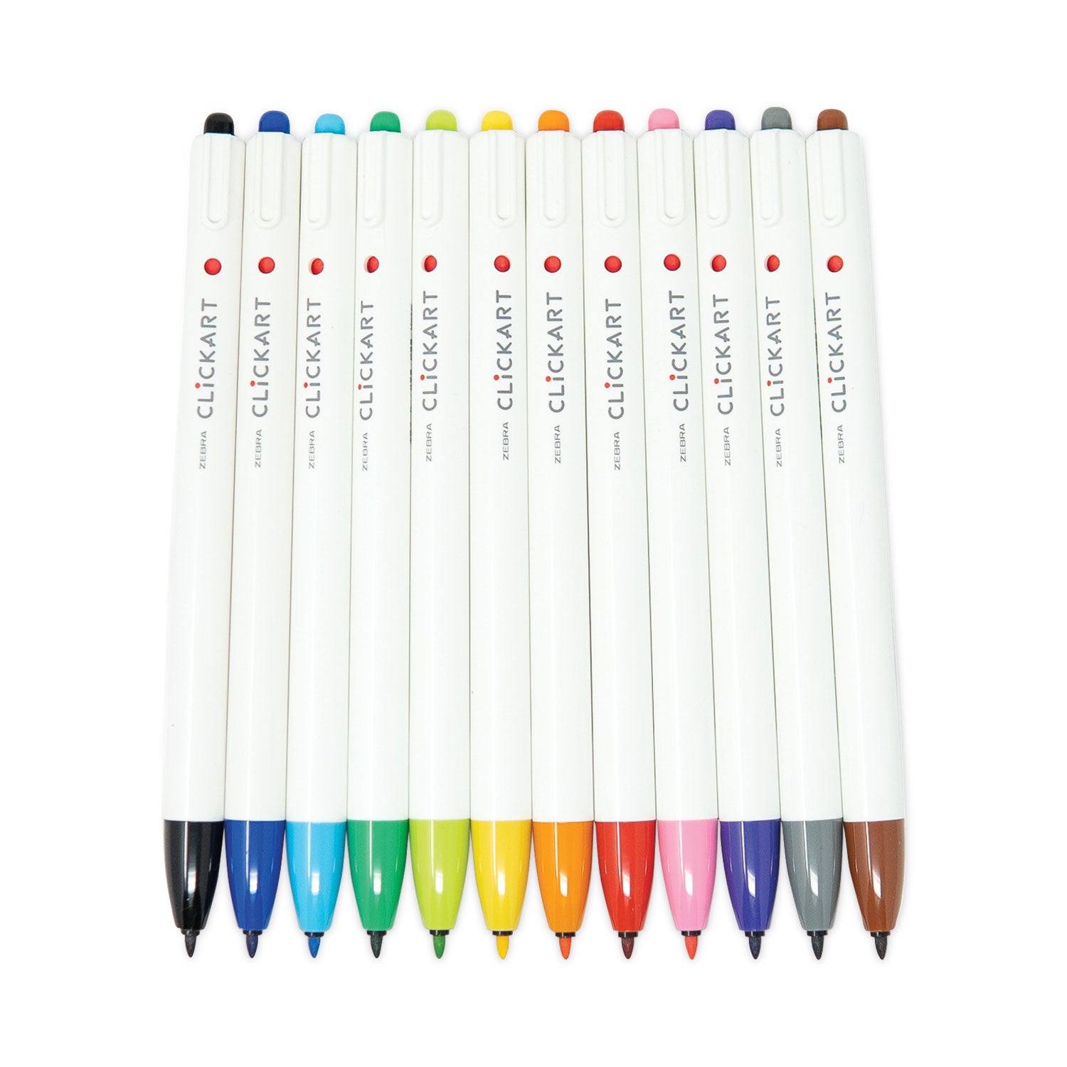clickart-porous-point-pen-retractable-fine-06-mm-assorted-ink-and-barrel-colors-12-pack_zeb69012 - 6