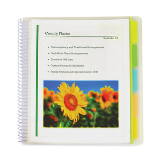 10-Pocket Poly Portfolio with Write-On Tabs, 8.5 x 11, Clear/Clear - 