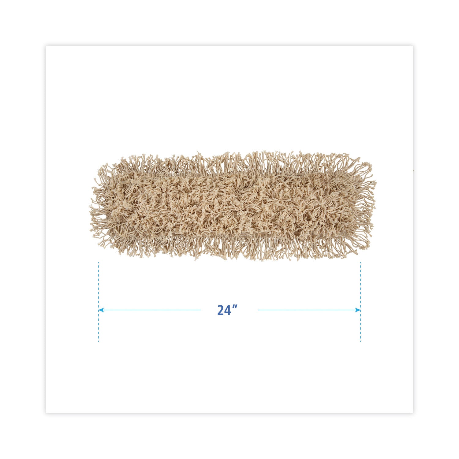 Industrial Dust Mop Head, Hygrade Cotton, 24w x 5d, White